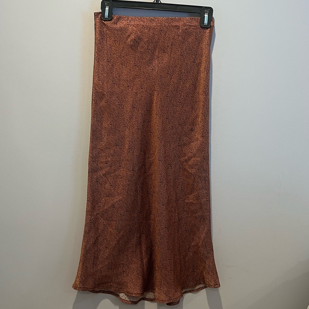 Silk Laundry - Animal Print Silk Midi Skirt